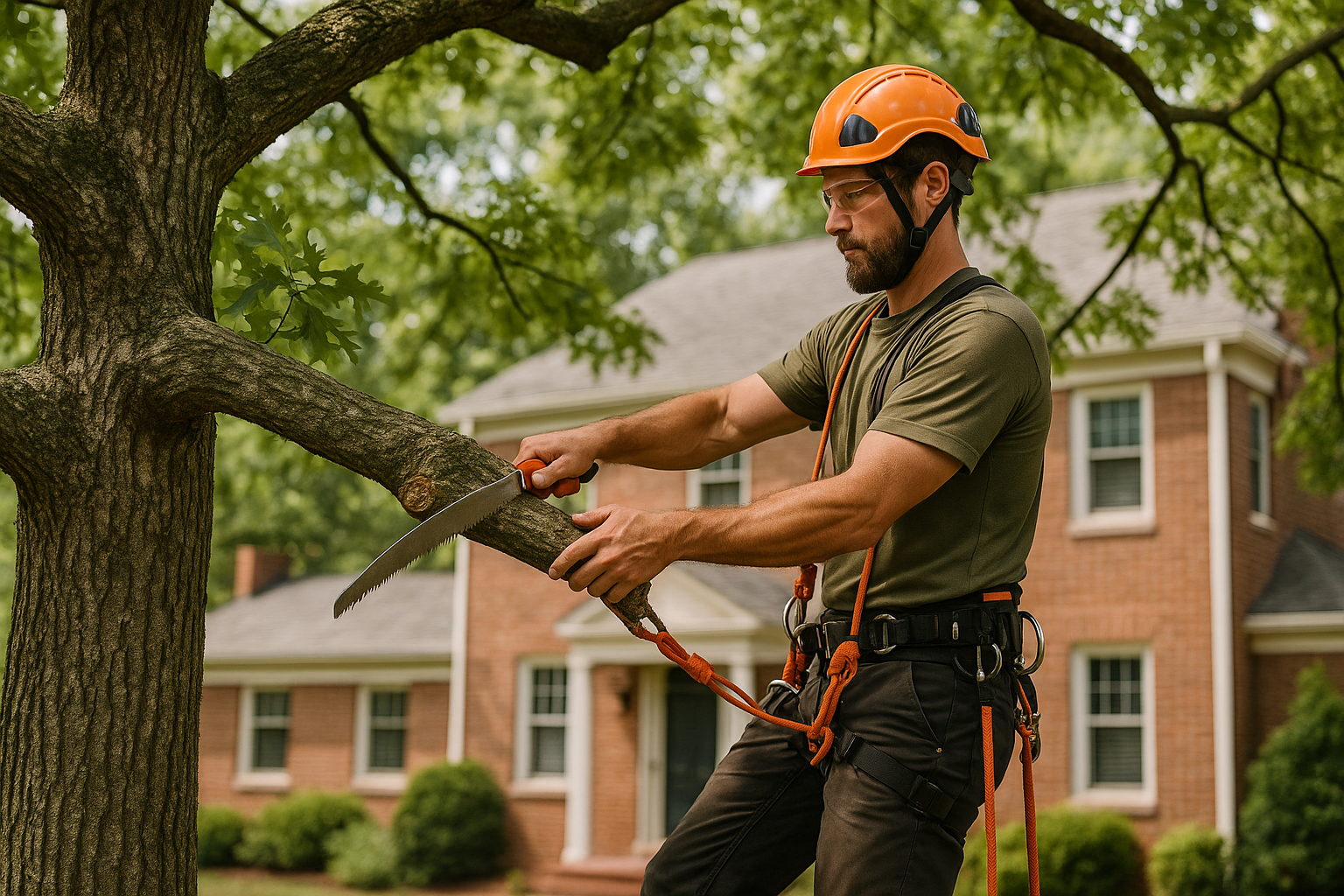 Editorial illustration depicting when prune oak trees south roanoke
